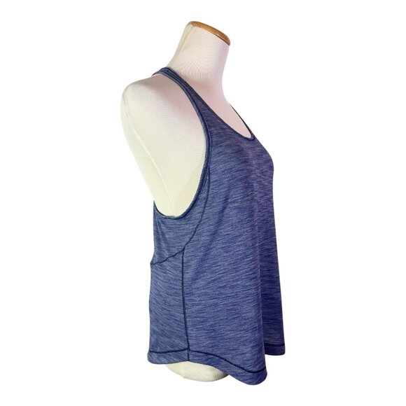 Lululemon Size 6? Long Distance Tank Racerback Heathered Blueberry Jam - Picture 2 of 7